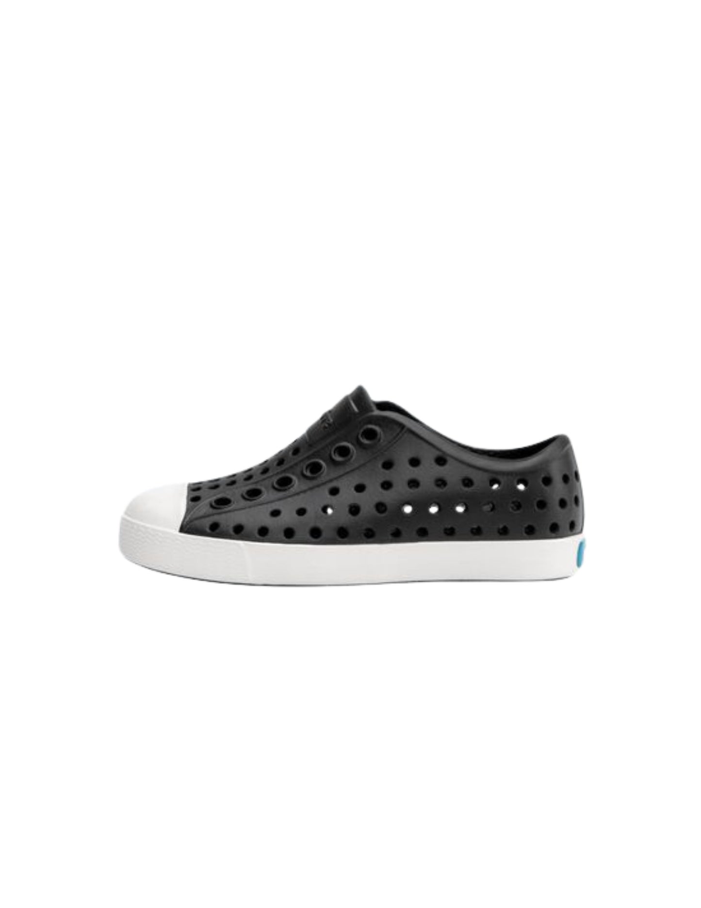 NATIVE JEFFERSON JUNIOR SHOE SP25 JIFFY BLACK/SHELL WHITE