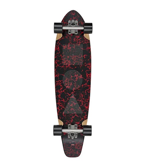 GLOBE THE ALL-TIME LONGBOARD COMPLETE RED MARBLE STACK 35"