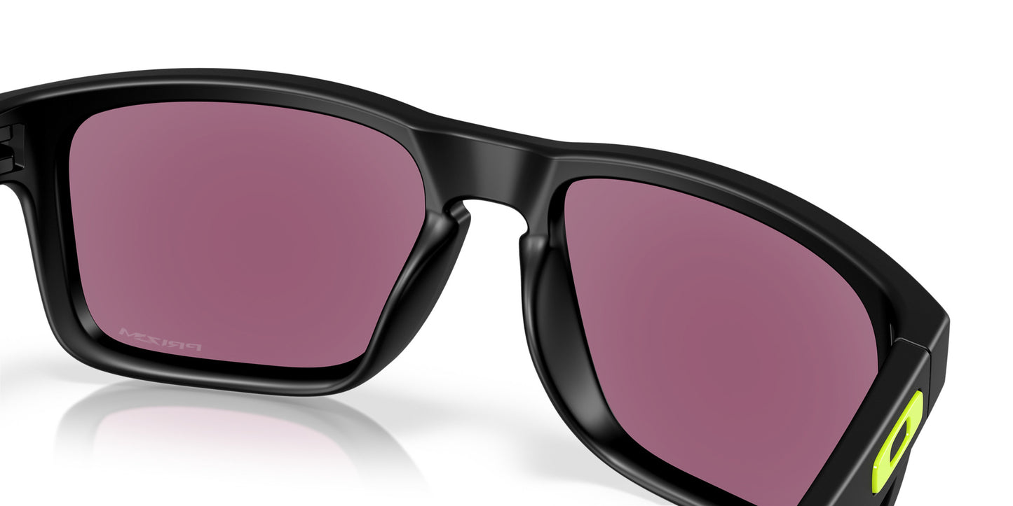 OAKLEY HOLBROOK MATTE BLACK SUNGLASSES w/ PRIZM ROAD JADE PLR