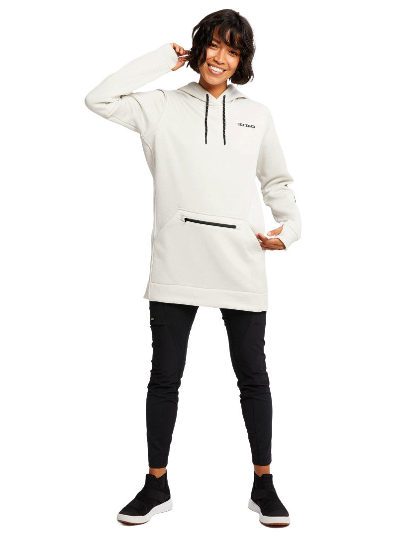 2026 BURTON WMNS OAK LONG P/O HOODIE ST WHT HTHR