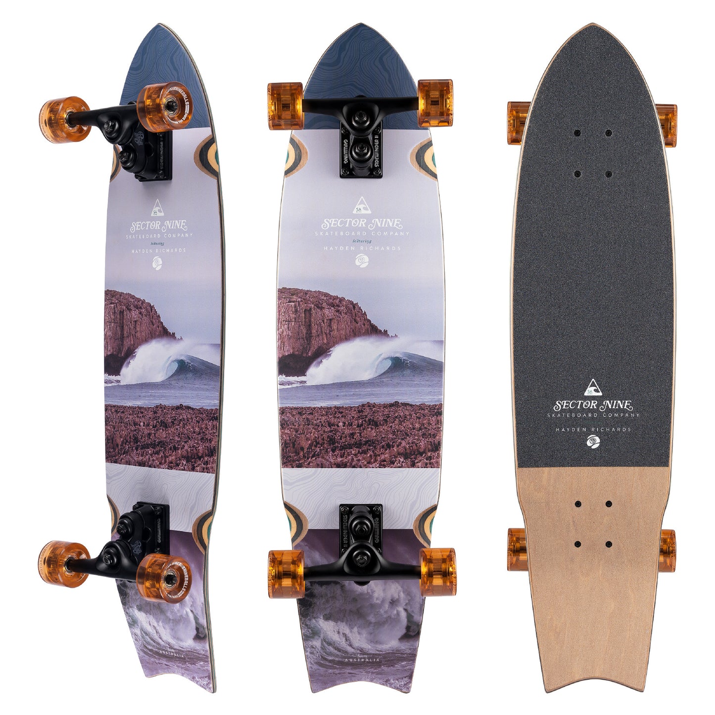SECTOR 9 UNAGI RIPS LONGBOARD COMPLETE 34.5"