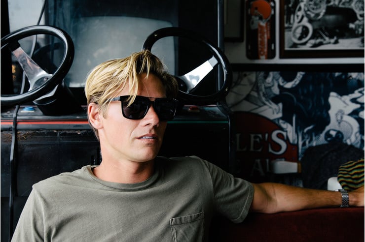 VONZIPPER PLIMPTON BLACK SATIN SUNGLASSES w/ GRY LENS