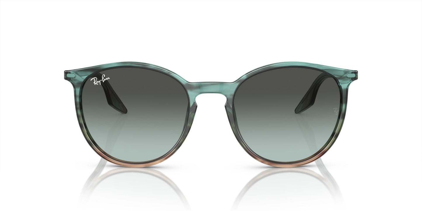 RAY-BAN RB2204 SUNGLASSES STRIPED BLUE GRAD w/ BLUE VNTG DEG BLK