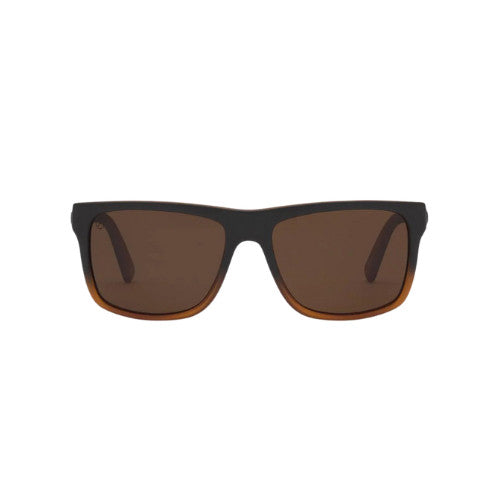ELECTRIC SWINGARM BLACK AMBER SUNGLASSES w/ BRNZ PLR LENS
