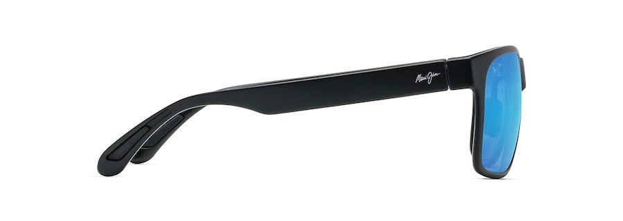 MAUI JIM RED SANDS MATTE BLACK SUNGLASSES w/ BLU HAWAII PLR LENS