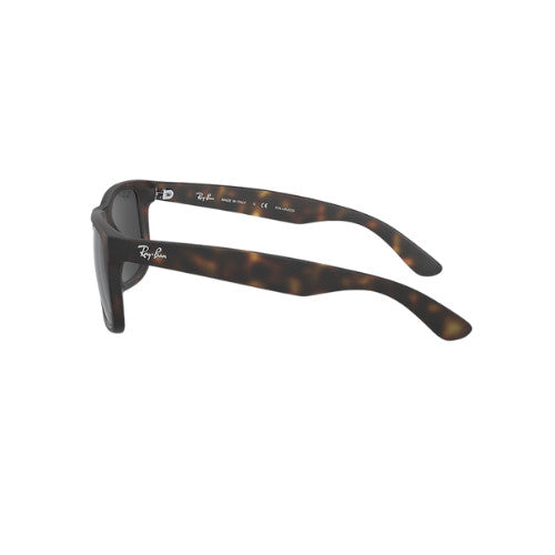 RAY-BAN JUSTIN SUNGLASSES RUBBER HAVANA w/ DARK GRN POLAR