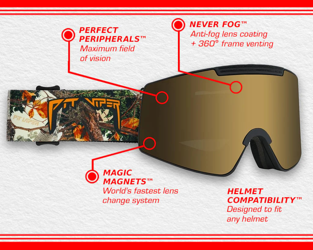 2025 PIT VIPER PROFORM GOGGLE THE SNOW MACHINE / RED