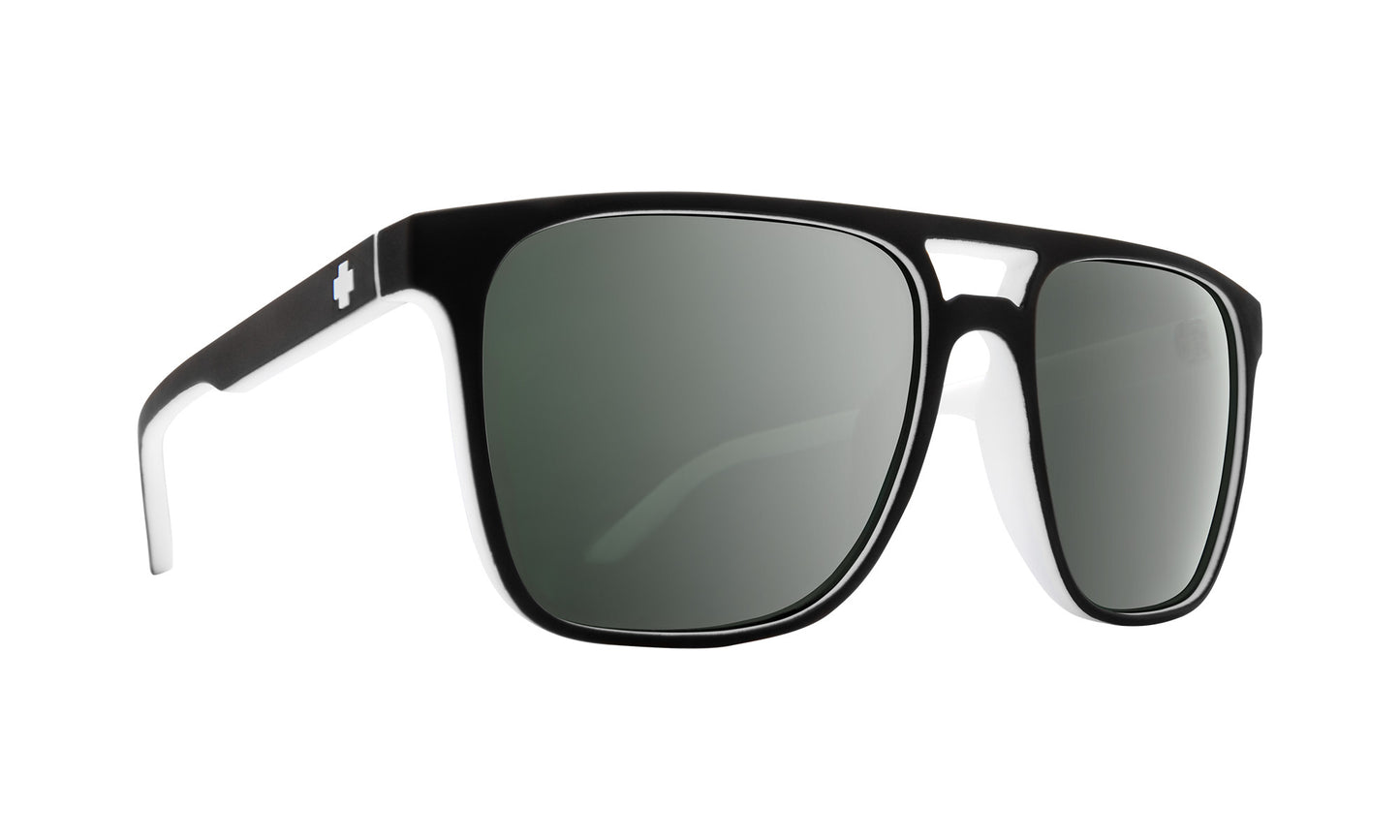SPY CZAR WHITEWALL SUNGLASSES w/ HD PLUS GRY GRN PLAT SPEC MRR