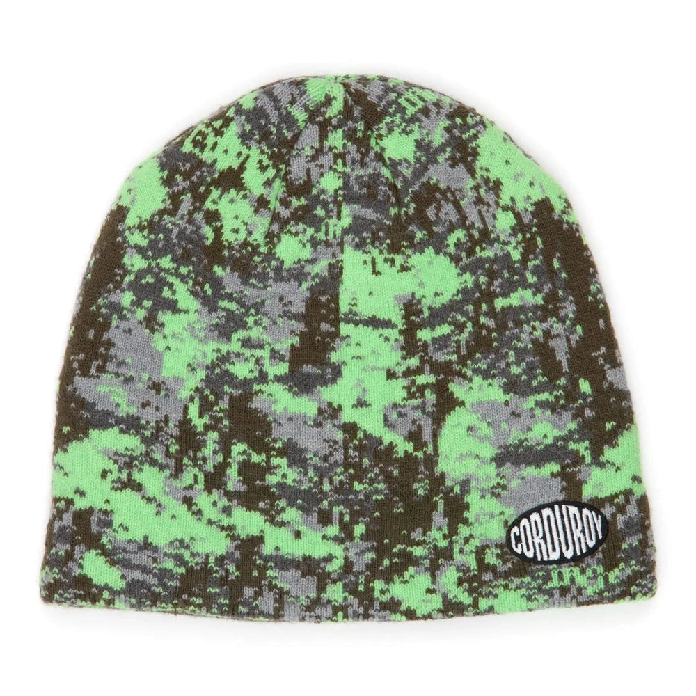 2026 CORDUROY WASTELAND SKULLY BEANIE GREEN