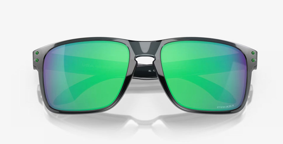 OAKLEY HOLBROOK XL CRYSTAL BLACK SUNGLASSES w/PRIZM JADE