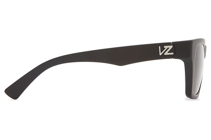 VONZIPPER MODE BLACK SATIN SUNGLASSES w/ WLD VNTG GRY PLR LENS