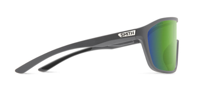 SMITH BOOMTOWN MATTE CEMENT SUNGLASSES W/CP PLR GREEN MIR