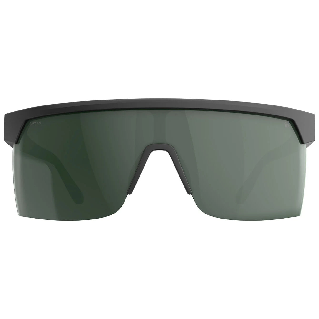 SPY SUPER FLYNN ANSI MATTE BLACK SUNGLASSES w/ HAPPY GRY GRN