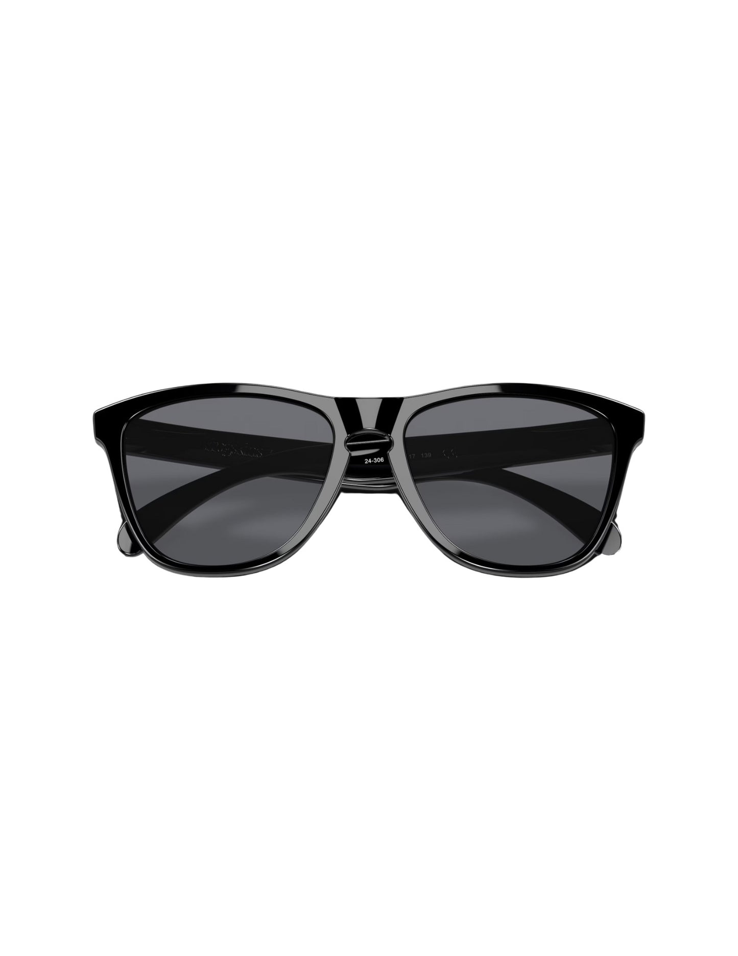 OAKLEY FROGSKINS POLISHED BLK SUNGLASSES w/ GRY LENS