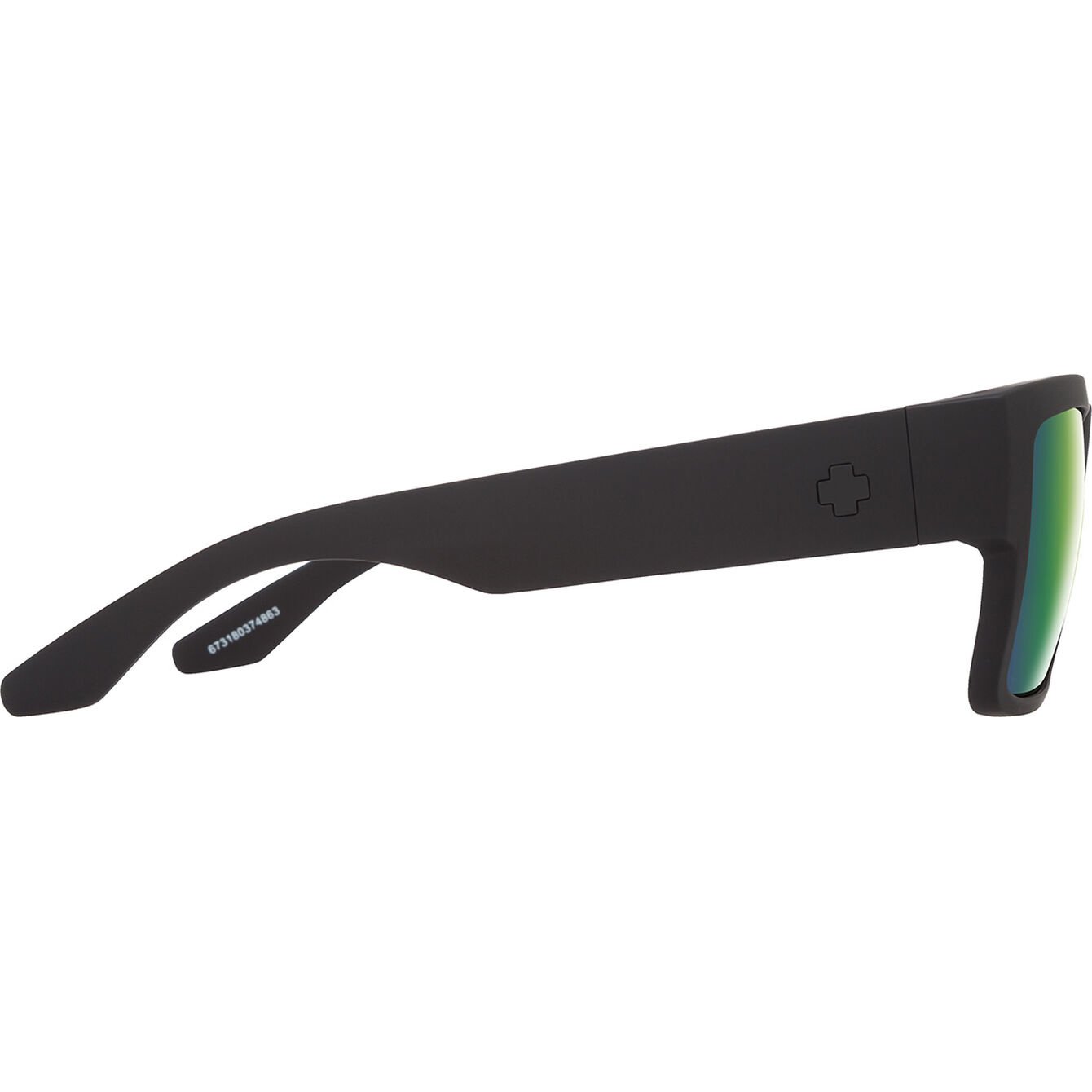 SPY CYRUS MATTE BLACK SUNGLASSES w/ HAPPY BRNZ PLR GRN SPEC MRR