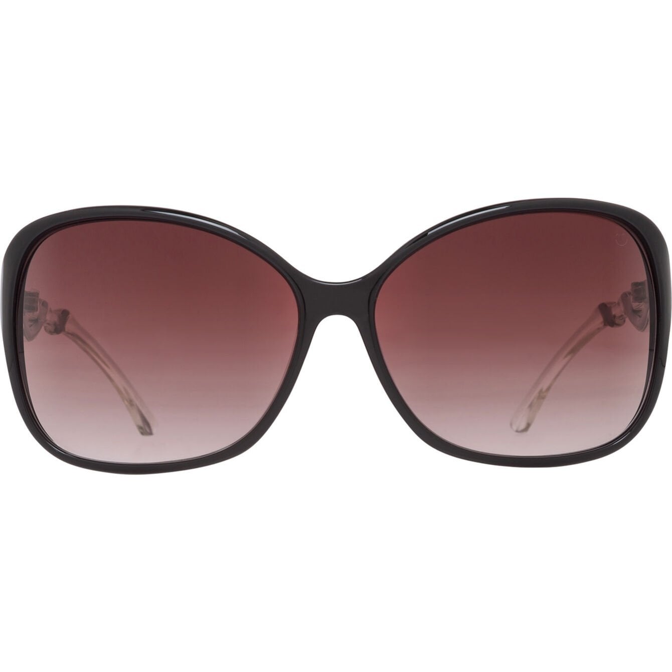 SPY FIONA BLACK CLEAR SUNGLASSES w/ HAPPY MERLOT