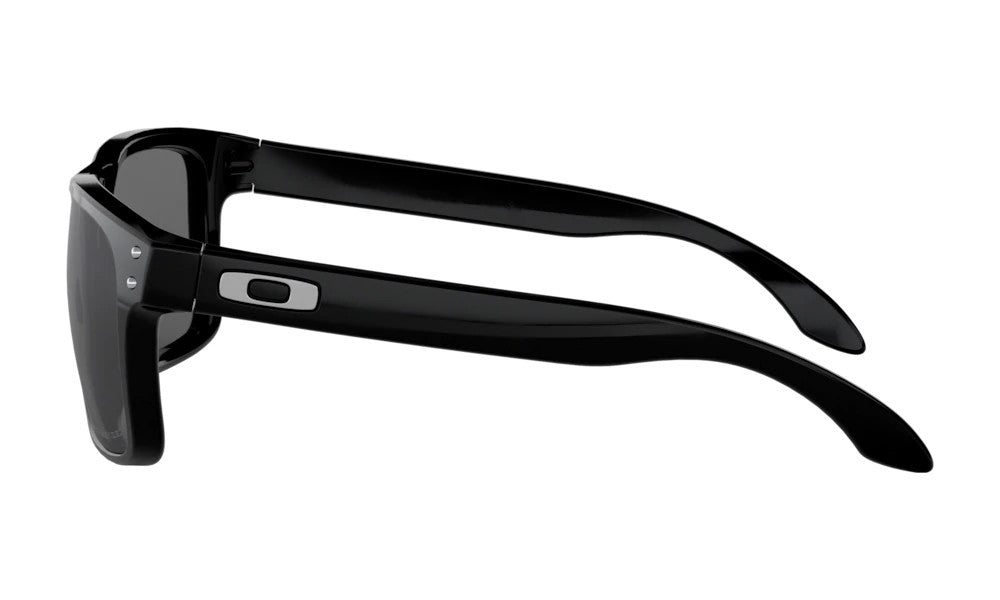 OAKLEY HOLBROOK POLISHED BLACK SUNGLASSES w/ GRY POLRIZED LENS