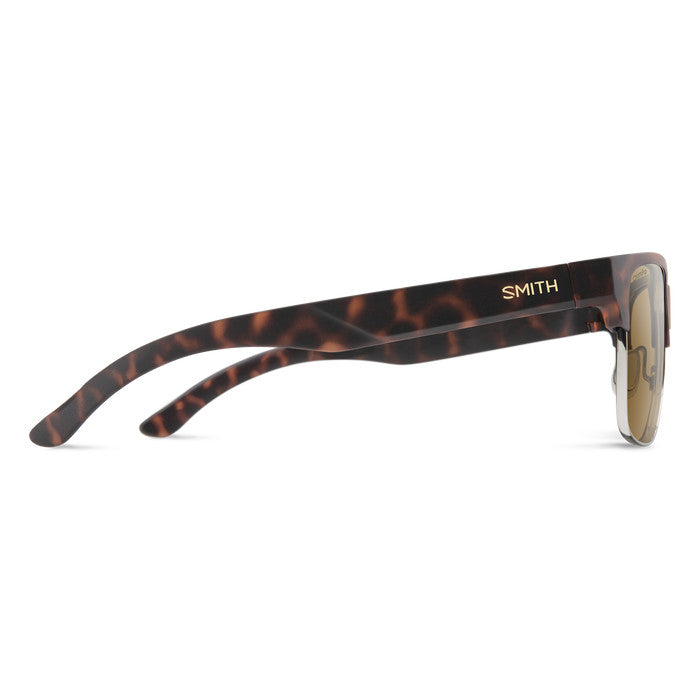 SMITH LOWDOWN SPLIT MATTE TORT SUNGLASSES W/CP PLR BRN