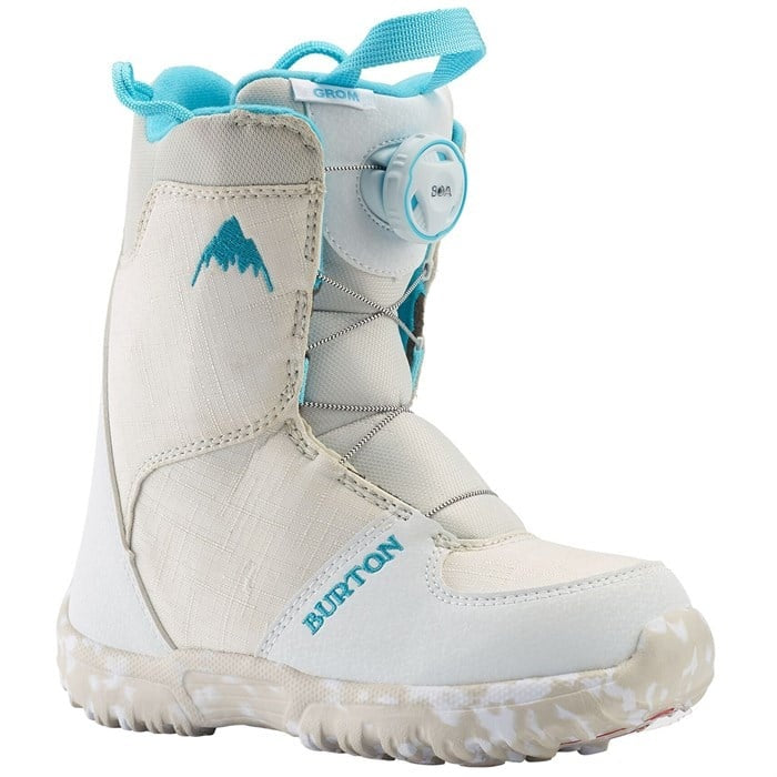 2024 BURTON KIDS GROM BOA SNOWBOARD BOOTS WHITE