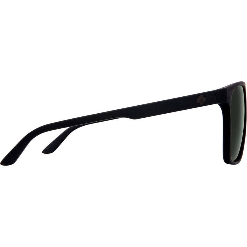 SPY CZAR SOFT MATTE BLACK SUNGLASSES w/ HAPPY GRY GRN PLR