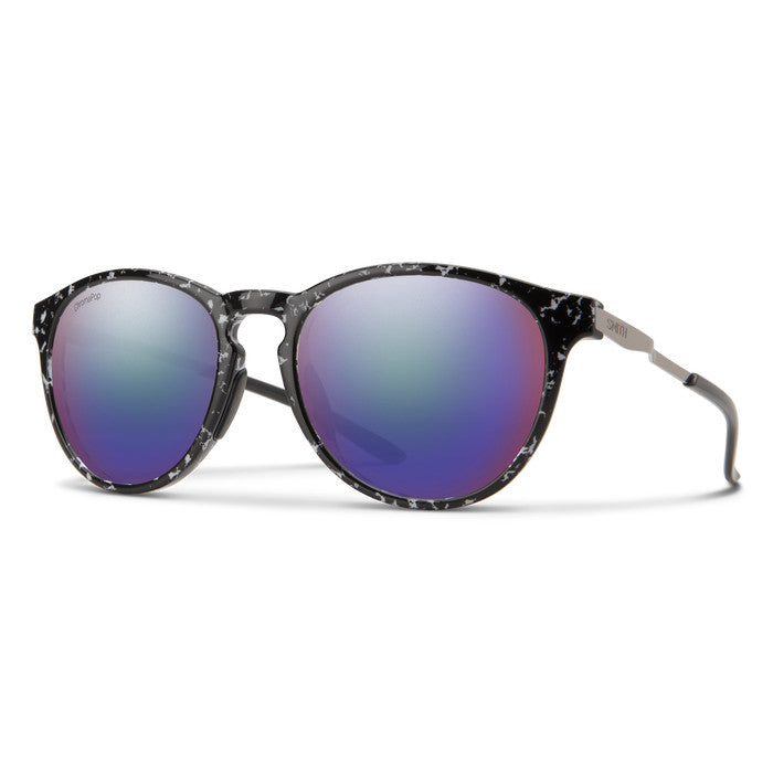 SMITH WANDER BLK MARBLE SUNGLASSES w/ CP PLR VIOLET MIR