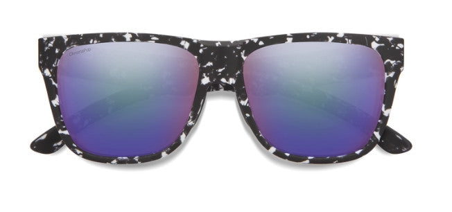 SMITH LOWDOWN 2 MATTE BLK MRBL SUNGLASSES w/ CP VLT MIR PLR