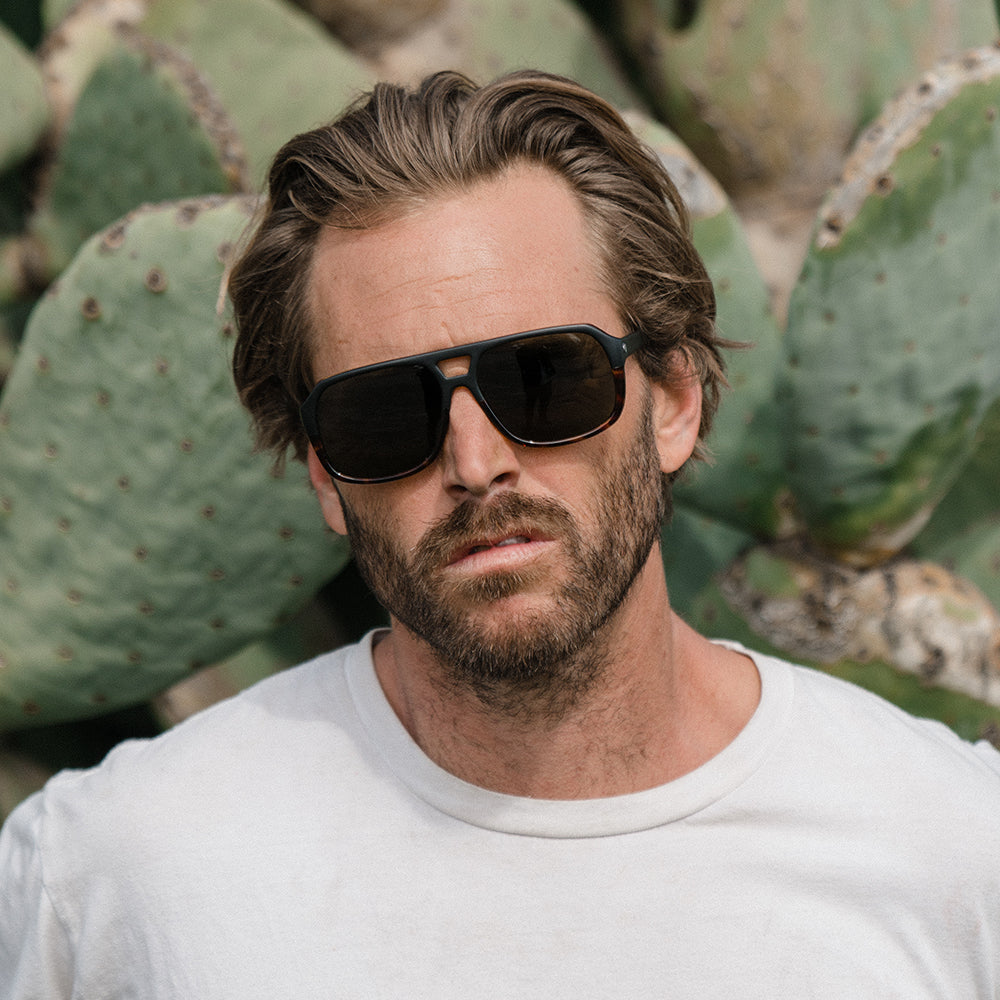 ELECTRIC DUDE DARKSIDE TORT SUNGLASSES w/ GRY PLR LENS