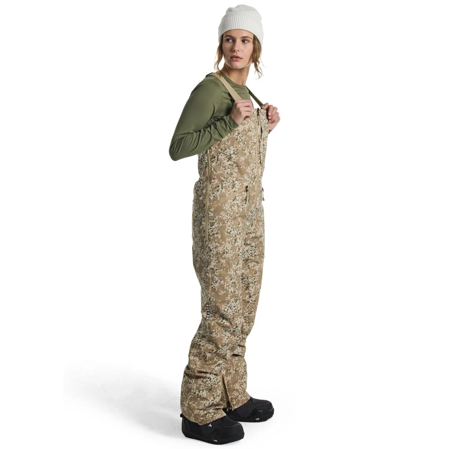2025 BURTON WMNS RESERVE STRETCH BIB PANTS SNOWFALL CAMO