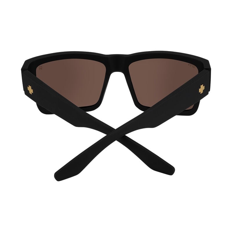 SPY CYRUS CLUB MIDNITE SOFT MATTE BLACK SUNGLASSES w/HAPPY BRONZE GOLD MIRROR