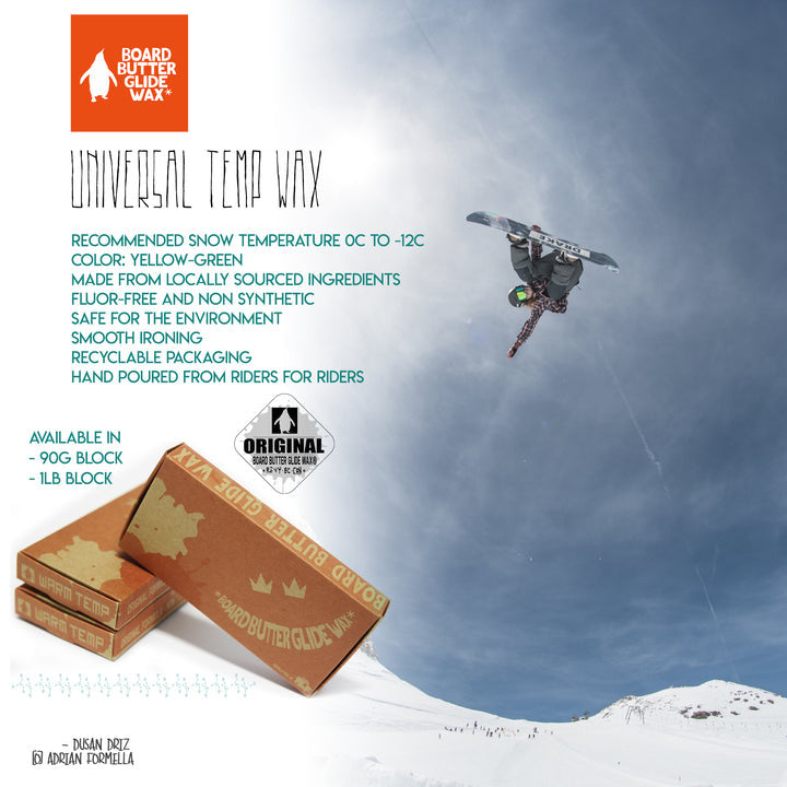 BOARD BUTTER UNIVERSAL 90G SNOWBOARD WAX W24 YELLOW/GREEN