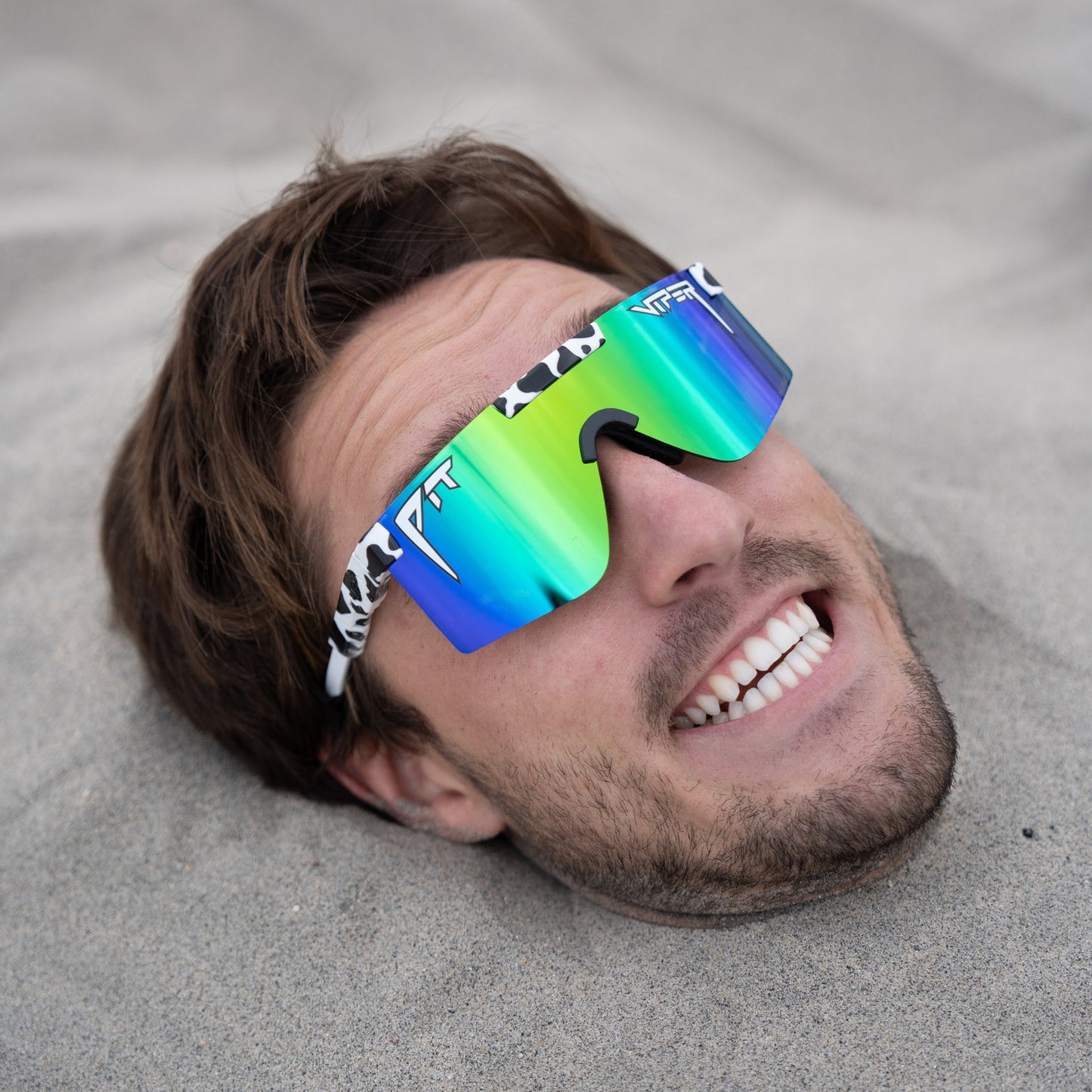 PIT VIPER THE COWABUNGA ORIGINAL NARROW SUNGLASSES W/ HDPV PLR BLUE GREEN