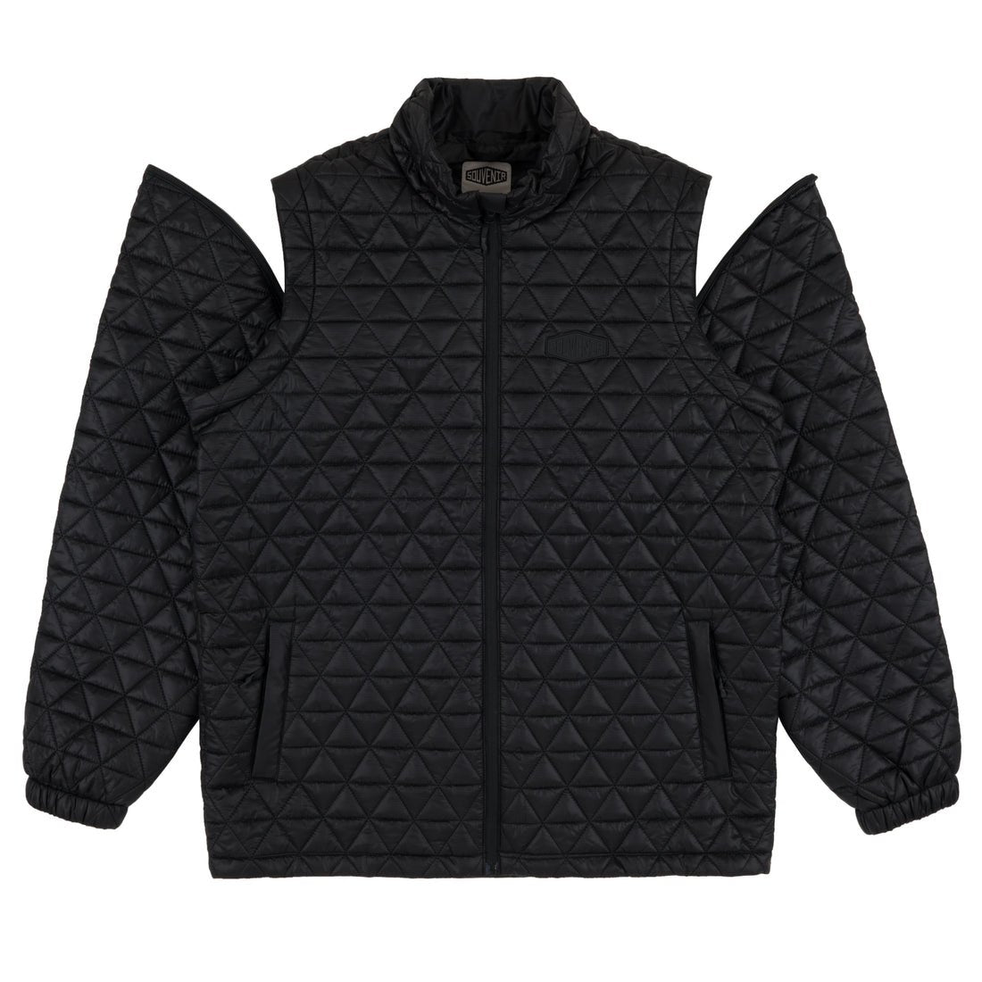 2026 SOUVENIR CONVERTIBLE MICRO PUFFER JACKET BLACK