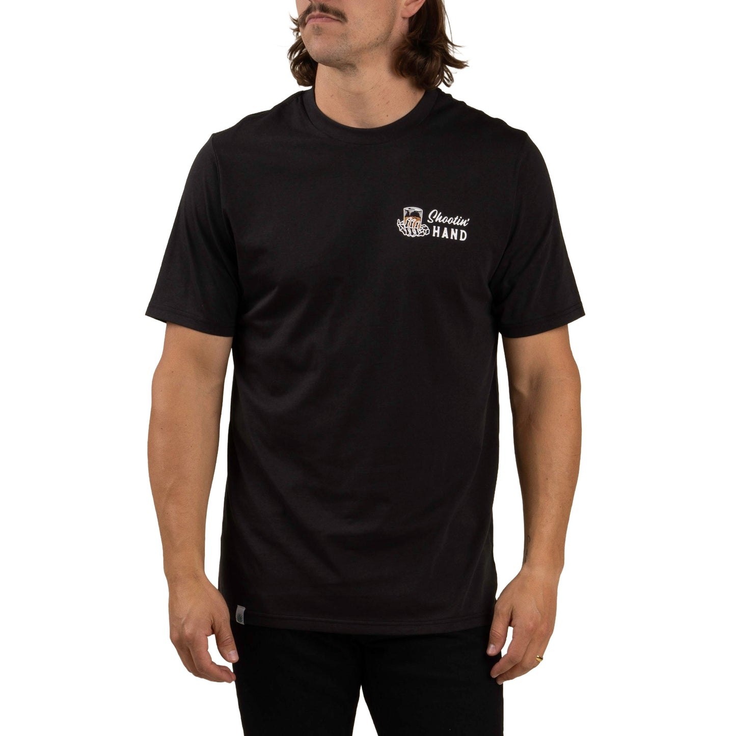 SENDERO MENS SHOOTIN HAND SS TEE SP26 BLACK