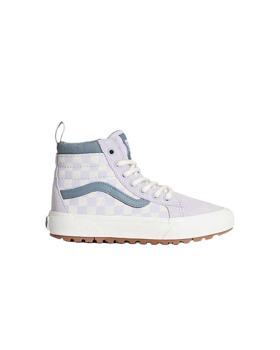 VANS GIRLS MTE SK8-HI SHOES FA25 (EMY) CHECK LILAC MIST