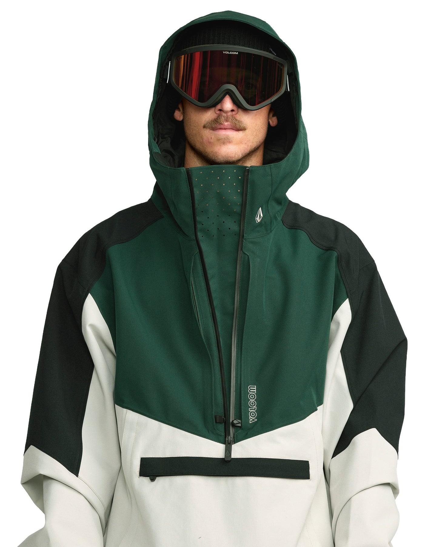 2026 VOLCOM BRIGHTON PULLOVER JACKET STONE