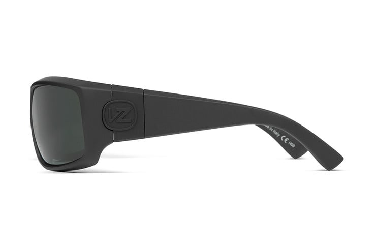 VONZIPPER CLUTCH BLACK SATIN SUNGLASSES w/ VINTAGE GRY PLR LENS