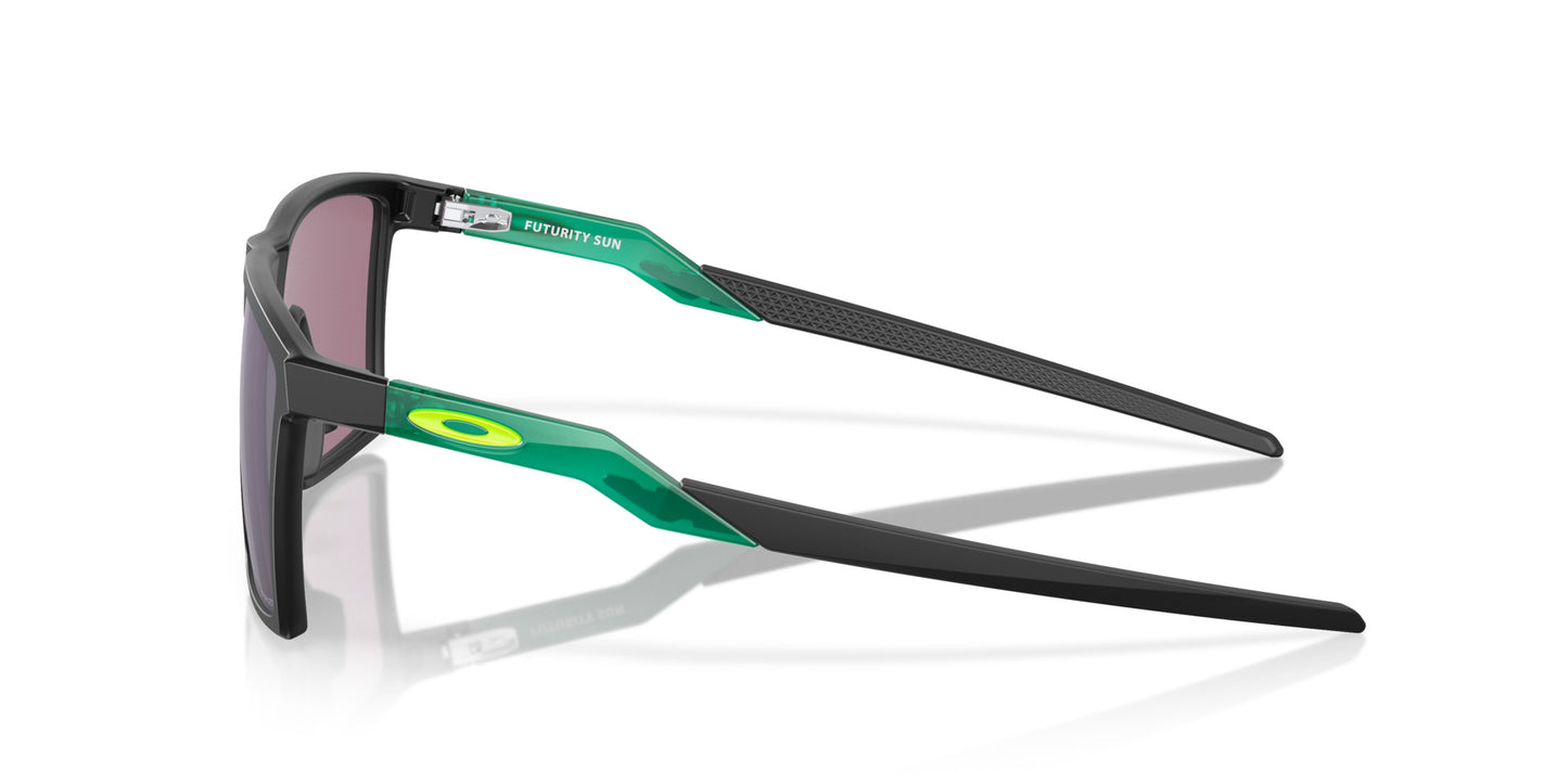 OAKLEY FUTURITY SUN SATIN BLACK SUNGLASSES w/ PRIZM JADE LENS
