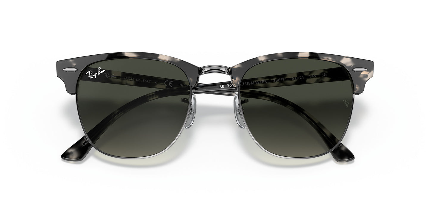 RAY-BAN CLUBMASTER SUNGLASSES GRY HAVANA w/ GRY GRAD