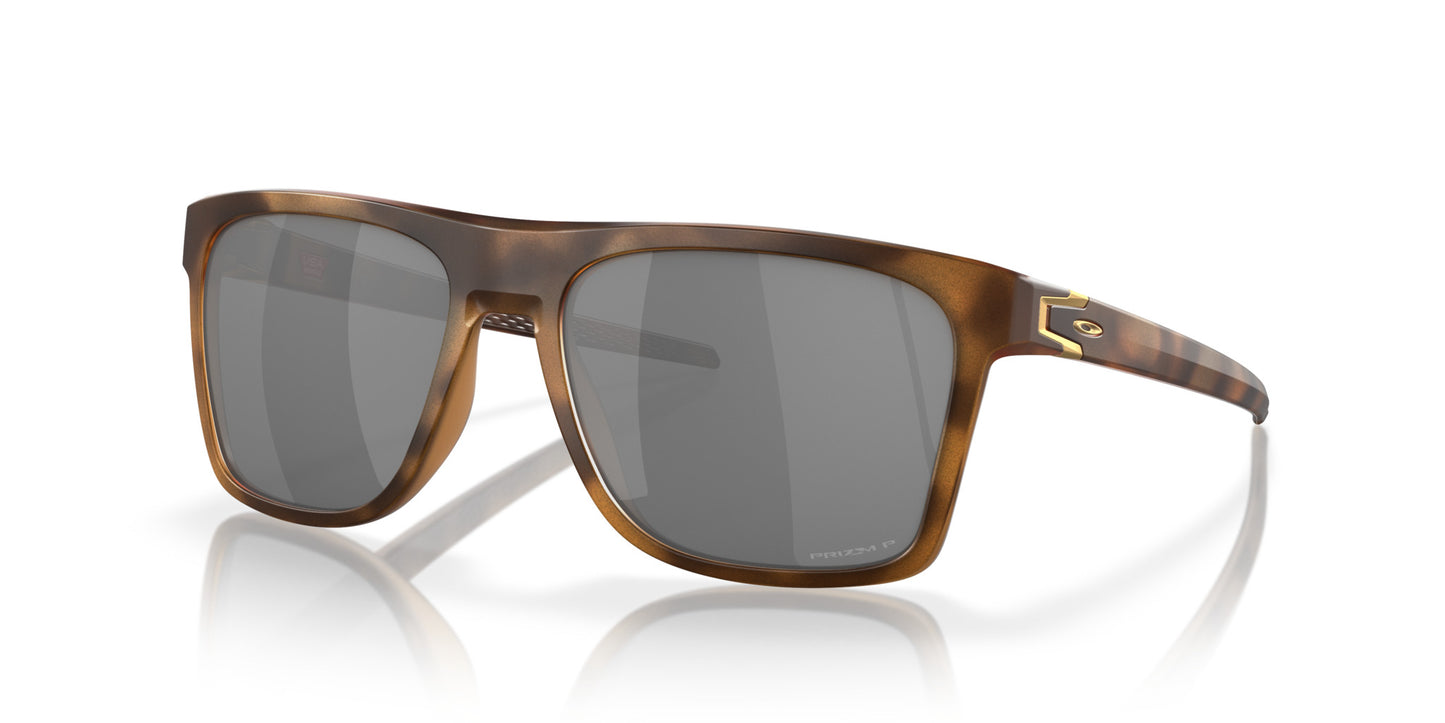 OAKLEY LEFFINGWELL MATTE BROWN TORT SUNGLASSES w/ PRIZM BLACK PLRZD