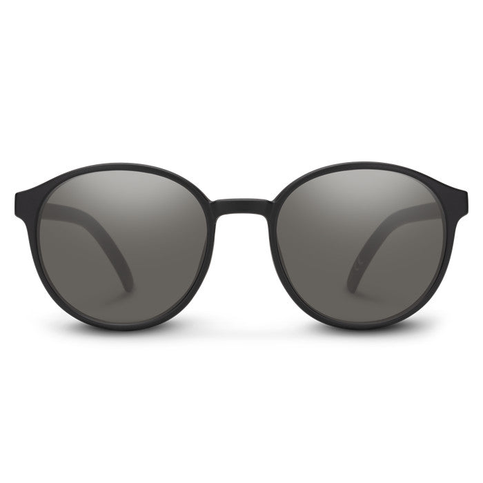 SUNCLOUD LOW KEY MATTE BLACK SUNGLASSES w/ GREY PLR LENS