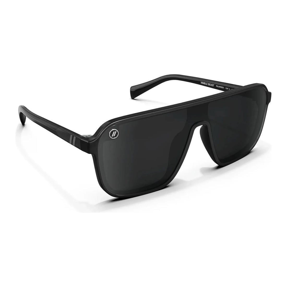 BLENDERS MEISTER X2 NIMBLE BEAST SUNGLASSES CRYS BLACK w/ SMOKE PLR LENS