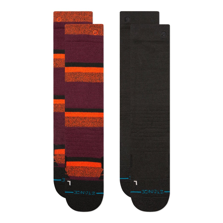 2025 STANCE NIGHTRIDE 2 PACK KIDS SNOW SOCKS BLACK