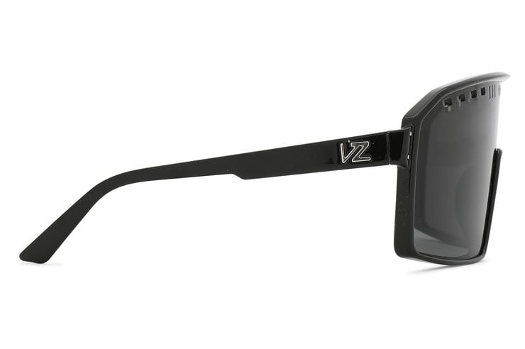 VONZIPPER SUPER RAD BLACK GLOSS SUNGLASSES w/ VINTAGE GREY LENS