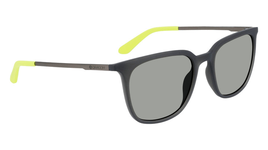 DRAGON ZIGGY MATTE GRY SUNGLASSES w/ LL SLVR ION LENS