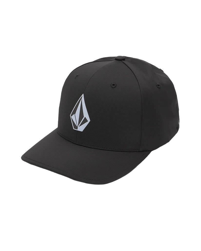 VOLCOM MENS STONE TECH DELTA FLEXFIT HAT SP26 BLACK