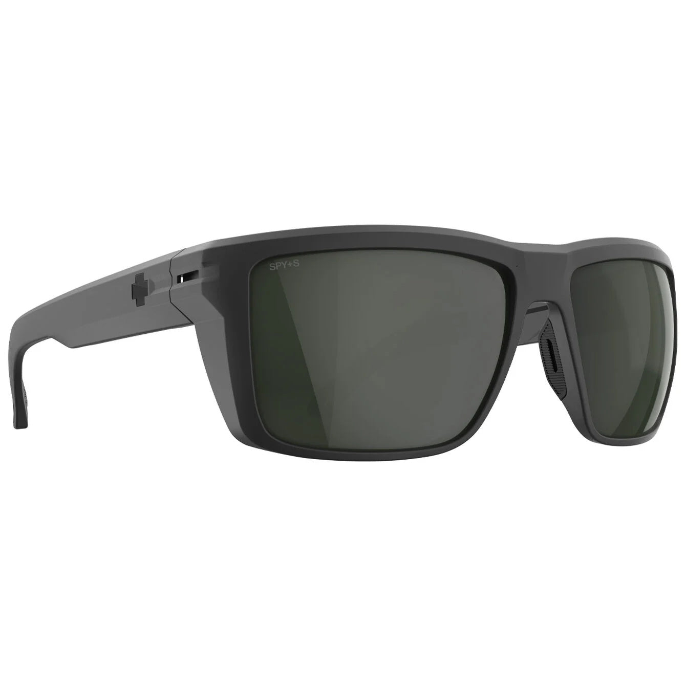 SPY OVERHAUL XL ANSI SOFT MATTE BLACK SUNGLASSES w/ HAPPY BOOST PLR BLK MIR