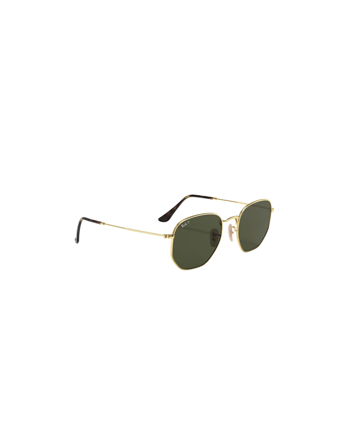 RAY-BAN HEXAGONAL SUNGLASSES ARISTA w/ G15 GRN PLR