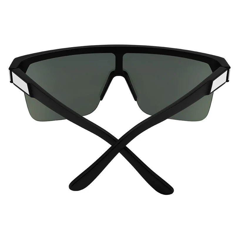 SPY FLYNN 5050 SOFT MATTE BLK SUNGLASSES w/ HAPPY BOOST ORANGE PLR MRR