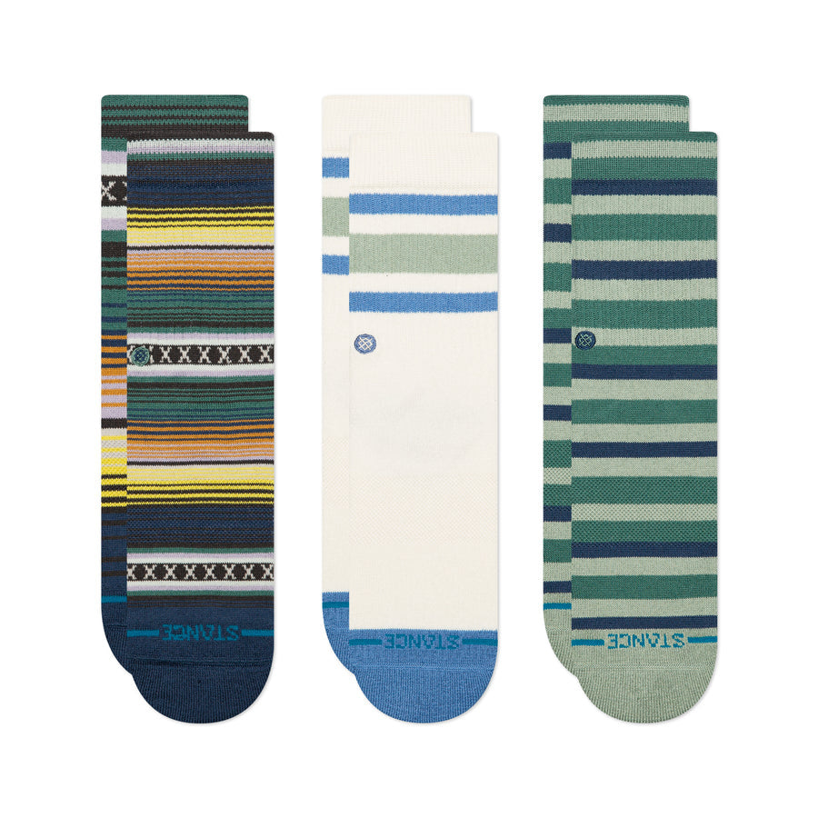 STANCE KIDS MIX STRIPE 3PK SOCKS SP26 DEEPTEAL