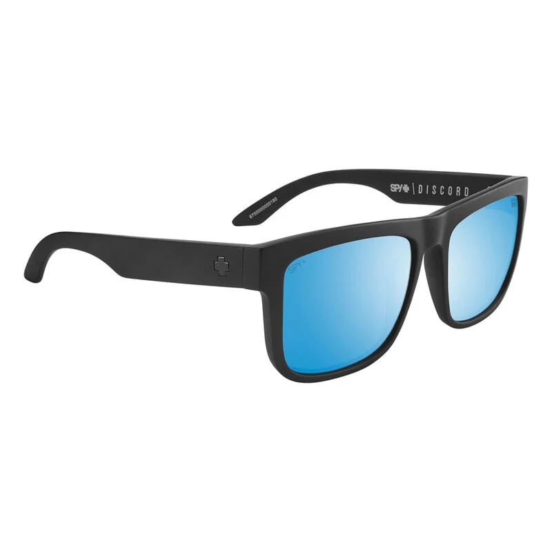 SPY DISCORD MATTE BLACK SUNGLASSES w/ HAPPY BOOST BRNZ PLR ICE BLU MIR